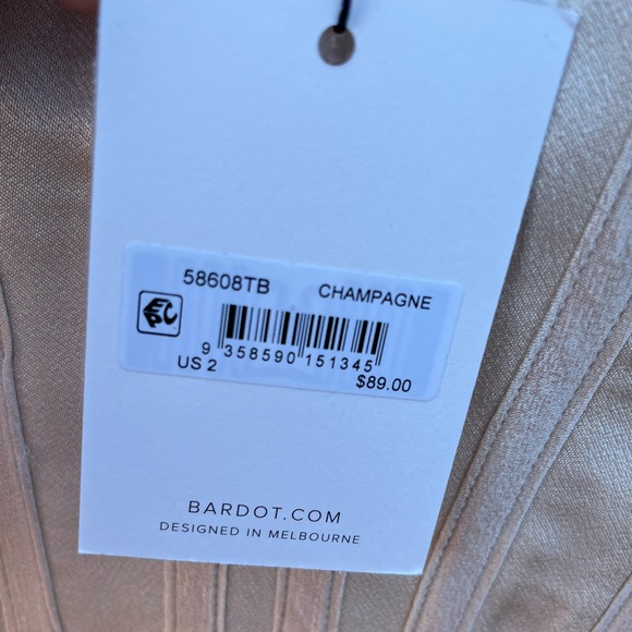 NWT Bardot corset top, cropped length, champagne color, size XS - Picture 5 of 9